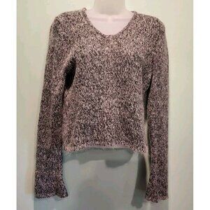 Women's Marled Sweater - Black and White